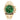 This Rolex Daytona in Gold comes with a bright green dial with three subdials. Gold and white hour markers and hands