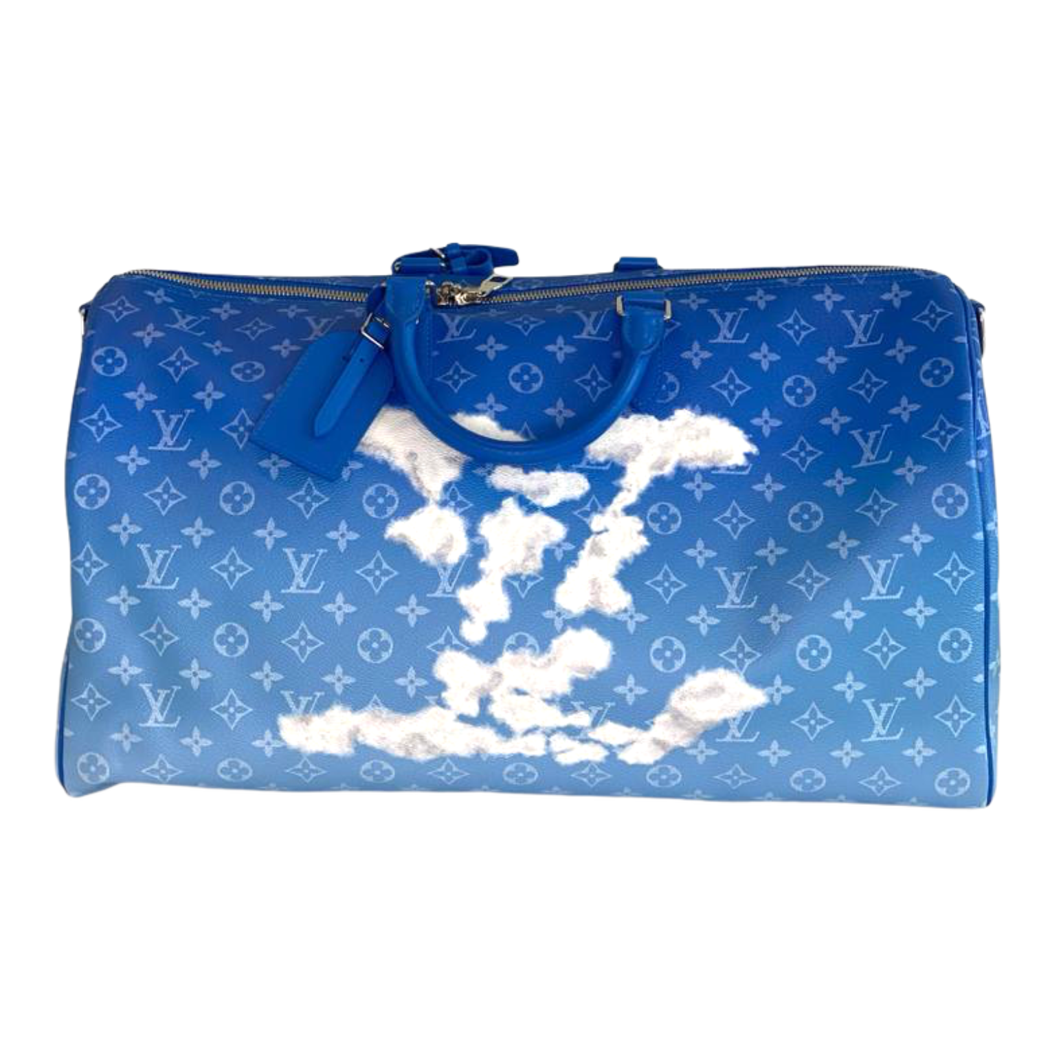 Louis+Vuitton+Keepall+Bandouliere+Duffle+45+Teal+Leather for sale online