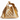 Tailored Styling Chanel 25 Small Hobo bag in metallic gold quilted calfskin with gold-tone chain strap hardware.