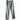 Tailored Styling Chanel light blue denim straight leg jeans featuring a signature white pearl chain print pattern.