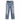 Tailored Styling Chanel dark blue straight leg denim jeans featuring a white pearl chain print pattern