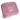 Tailored Styling Chanel pink shearling pouch with embroidered CC logo on a white background