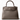 Tailored Styling Hermès Kelly 25 bag in Etoupe Epsom leather with palladium hardware and white contrast stitching.