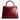 Tailored Styling Hermès Kelly 28 bag in Rouge Grenat Epsom leather with gold hardware, back view.