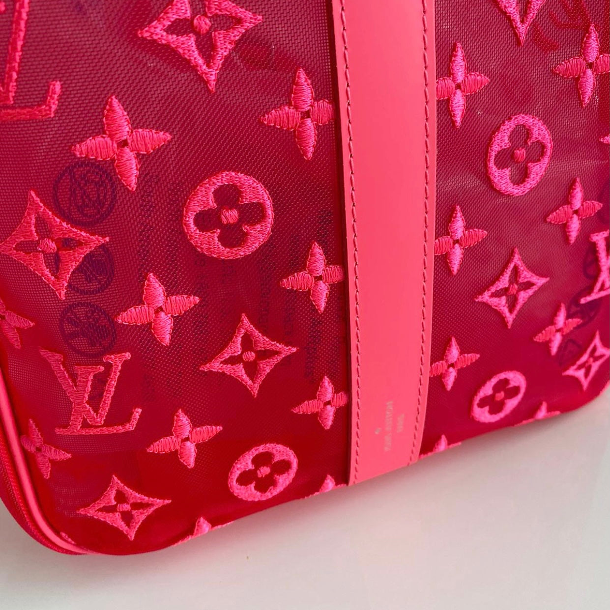 Louis Vuitton Keepall Large Mesh / Monogram Pink