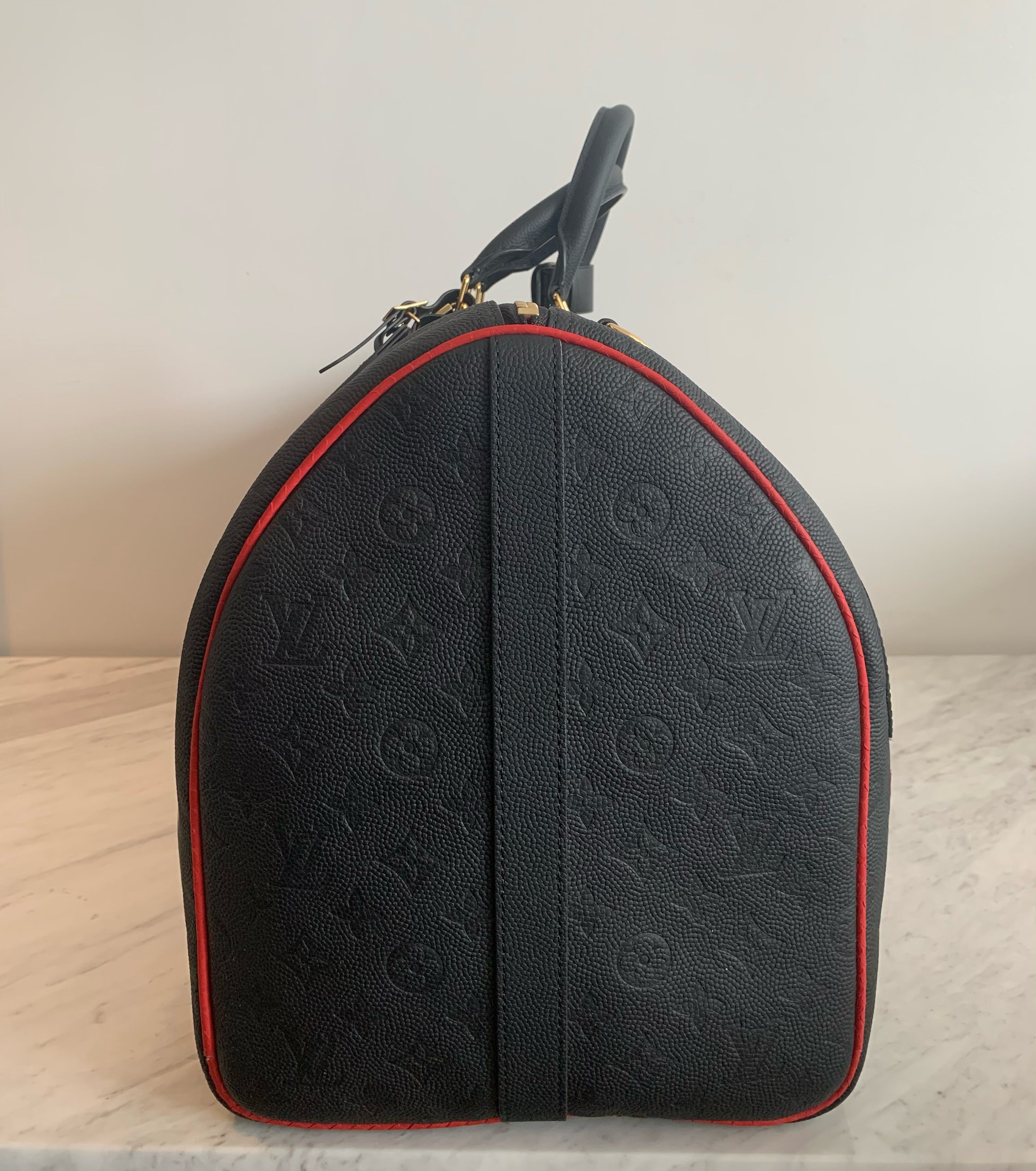 Louis Vuitton NBA S1 Black Keepall Bag Black Leather 50 ref