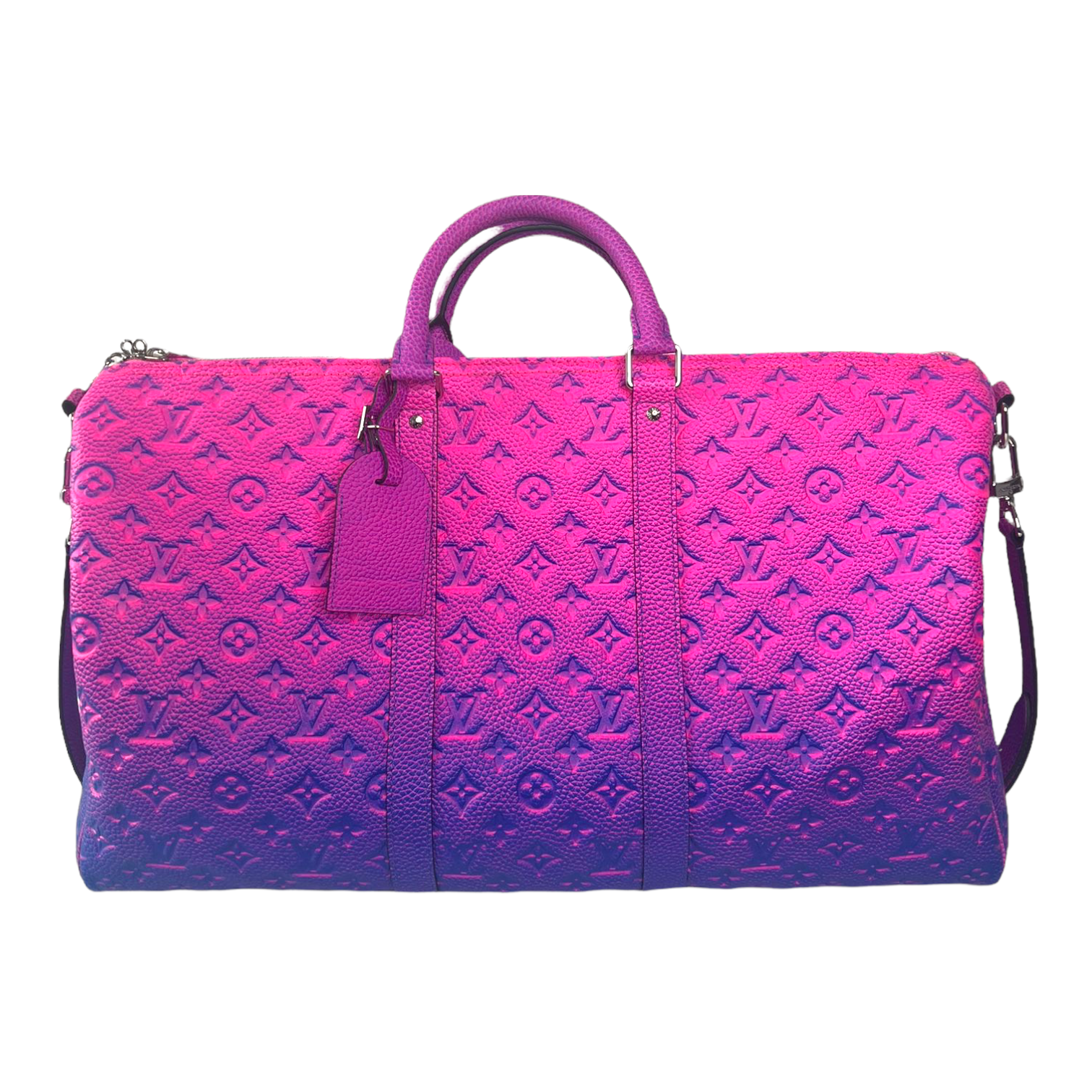 Louis Vuitton Pink Fluorescent Keepall 50 Tailored Styling