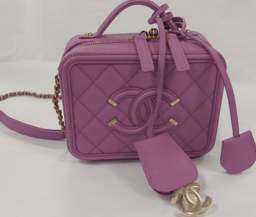 Chanel Purple Vanity Case – Tailored Styling